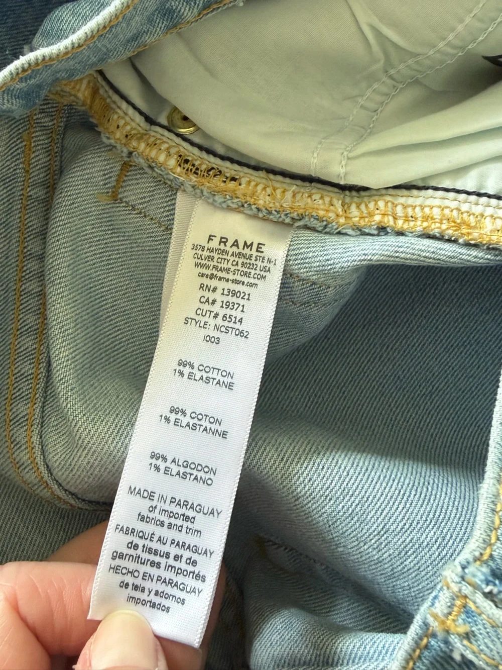 Frame Denim Light Blue Straight-Leg Jeans - Picture 5 of 7